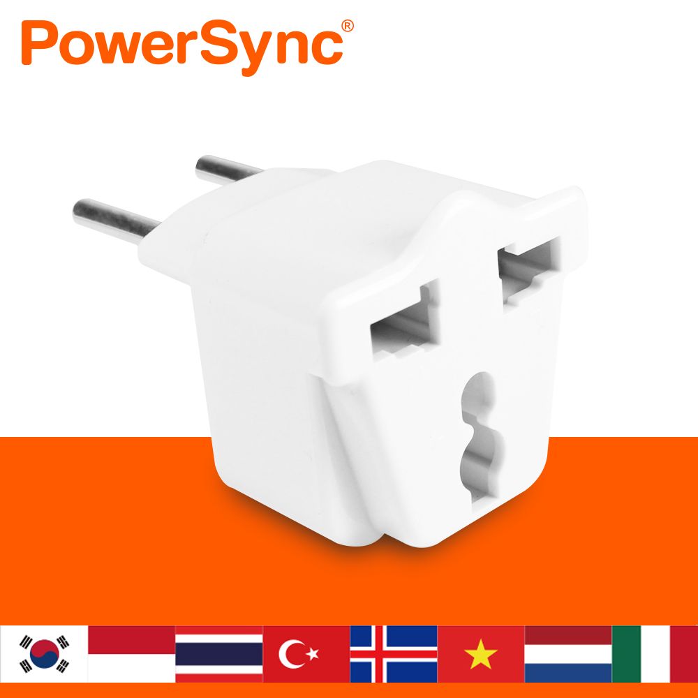 PowerSync 群加   旅行用轉接頭(FR)-三插轉圓腳(TPATM1CB9A)