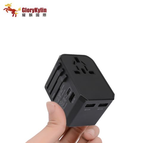 GKI 耀麟國際 多國旅行萬用插頭 最新超級閃充款 Type-C PD 45W + 3 USB 2.4A