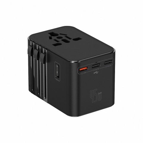 【Anra】3Type-c+2USB氮化鎵45W旅行轉接頭 2500W功率
