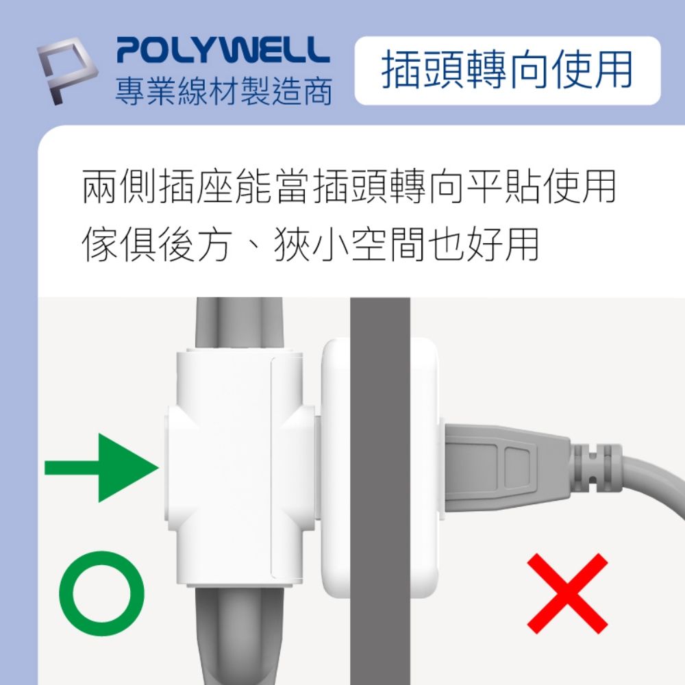 POLYWELL 寶利威爾 三面小壁插
