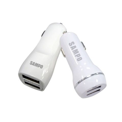 【SAMPO】雙孔USB車用充電器 2.1A/4.8A (規格可選)