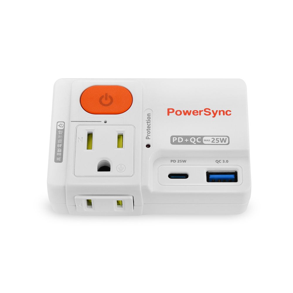 PowerSync 群加 (2入組)2P+3P 高溫斷電PD+QC快充壁插(TCM12Q9A)
