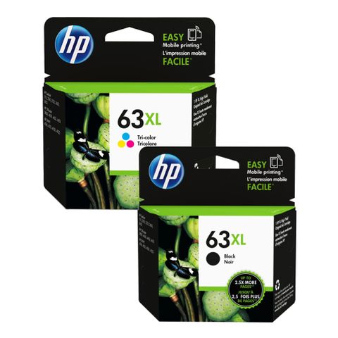 【1黑1彩組】 HP F6U64AA 黑+F6U63AA 彩色3色 NO.63XL高容量 原廠墨水匣