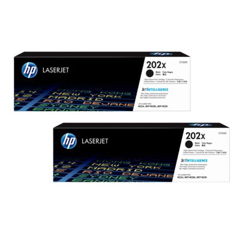 HP 惠普 【2入組】 CF500X/500X/500/202X高容量 黑色原廠碳粉匣 適用 M254dw / M281fdw