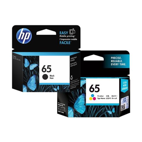 【1黑1彩特惠組】HP NO.65(N9K02AA) 黑色 + HP NO.65(N9K01AA) 彩色 原廠墨水匣 適用HP DeskJet 3720/3721/3723/3724 HP ENVY 5020