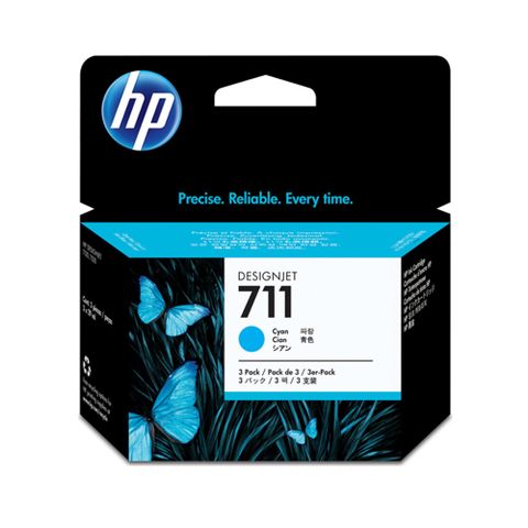 【2入】HP CZ134A 原廠藍色墨水匣(29ml*3) NO.711 適用HP DJ T120/T130/T520/T530