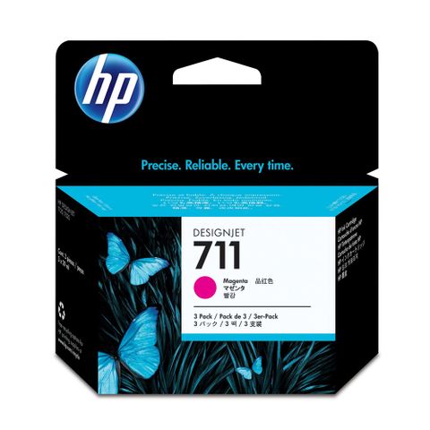 【2入】HP CZ135A 原廠紅色墨水匣(29ml*3) NO.711 適用HP DJ T120/T130/T520/T530