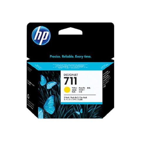 HP 惠普 711 黃色原廠墨水匣 29ml x 3入組 CZ136A / NO.711