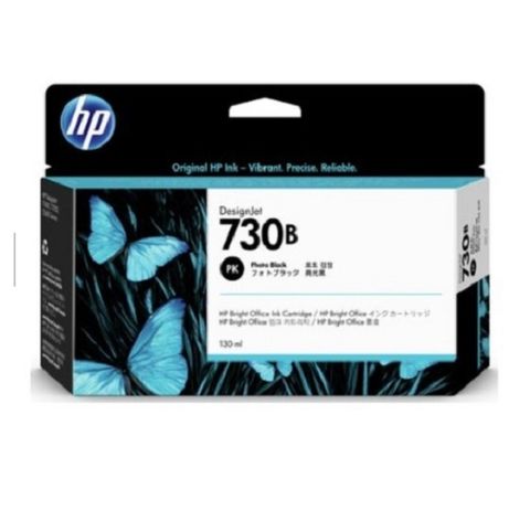 HP 730B 亮光原廠黑色墨水匣 (130ml) 3ED43A / NO.730B