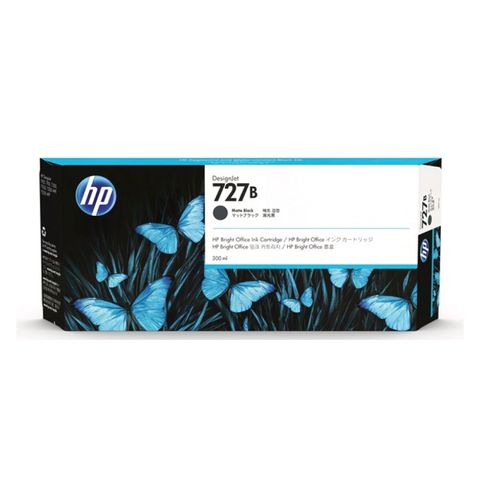 HP 惠普 727B 消光原廠黑色墨水匣 (300ml) 3WX19A 取代 C1Q12A / NO.727B