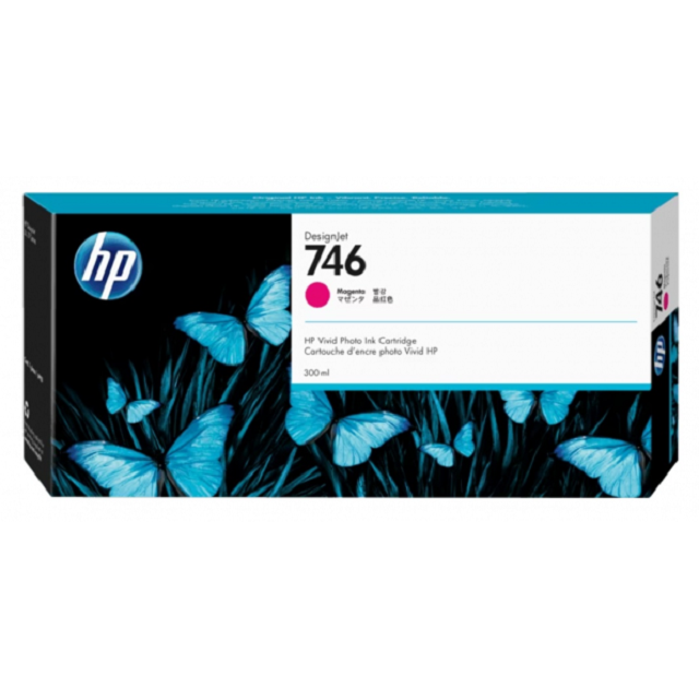 HP 惠普 746B 原廠洋紅色高容量墨水匣 3WX37A取代P2V78A / NO.746B/DesignJet Z6, Z9+ 繪圖機