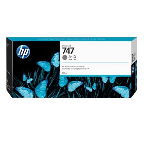 HP 惠普 747 原廠灰色高容量墨水匣 (300ml) P2V86A / NO.747