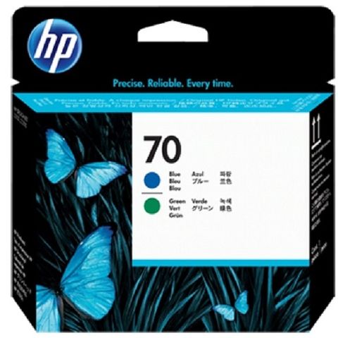  HP 70 藍色與綠色原廠印字頭 C9408A / NO.70
