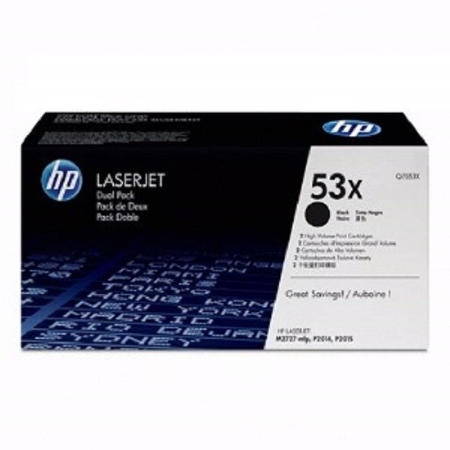 HP 惠普 Q7553X/7553X/53X 原廠黑色高容量碳粉匣 HP LJP2015/P2015d/P2015dn/M2727nf/M2727nfs/P2010