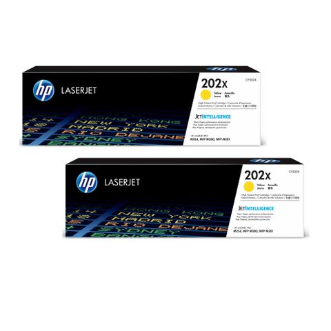 2入組-HP CF502X/502X/502/202X 高容量  原廠黃色碳粉匣 適用HP M254dw/M281fdw