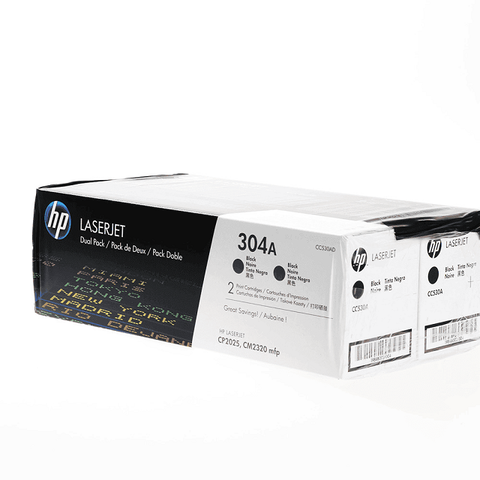HP CC530AD/530A/530/304A 原廠雙包裝黑色碳粉匣 HP CLJ CM2320n/CM2320nf/CP2025/CP2025dn