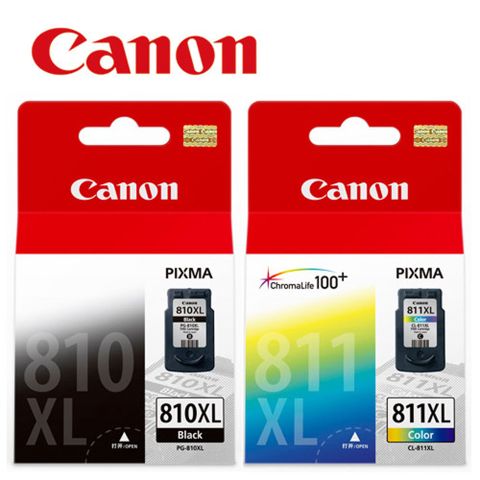 CANON PG-810XL+CL-811XL 高容量組合(1黑+1彩)◆適用 MX347/MX357/MX366/MX416/MX426◆適用 MP268/MP486/MX328/MX338/IP2770/MP258