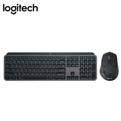 Logitech 羅技 羅技 無線鍵鼠組-MX KEYS S 無線智能鍵盤 - 石墨灰+M720 多工無線滑鼠