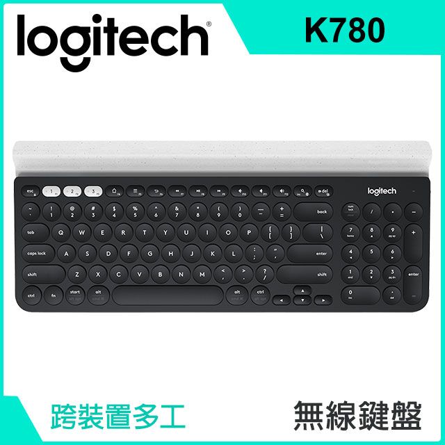  羅技 無線鍵鼠組-K780跨平台藍牙鍵盤+M720 多工無線滑鼠