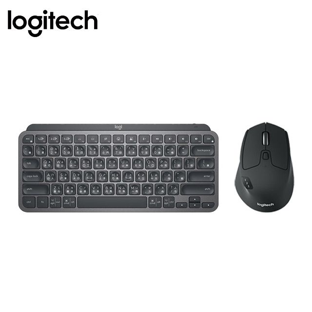 Logitech 羅技 羅技 無線鍵鼠組-MX KEYS Mini 無線鍵盤 - 時尚黑+M720 多工無線滑鼠