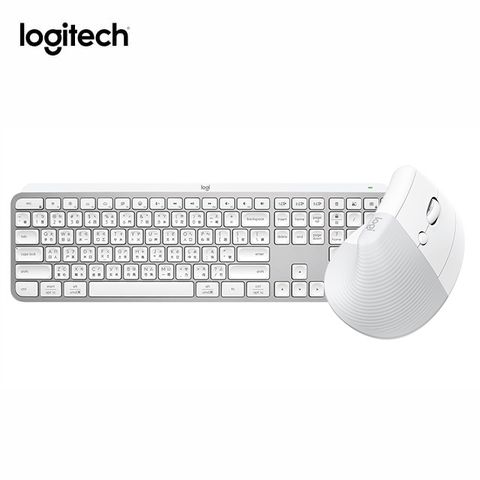 Logitech 羅技 珍珠白超值鍵鼠組-LIFT+MX KEYS S