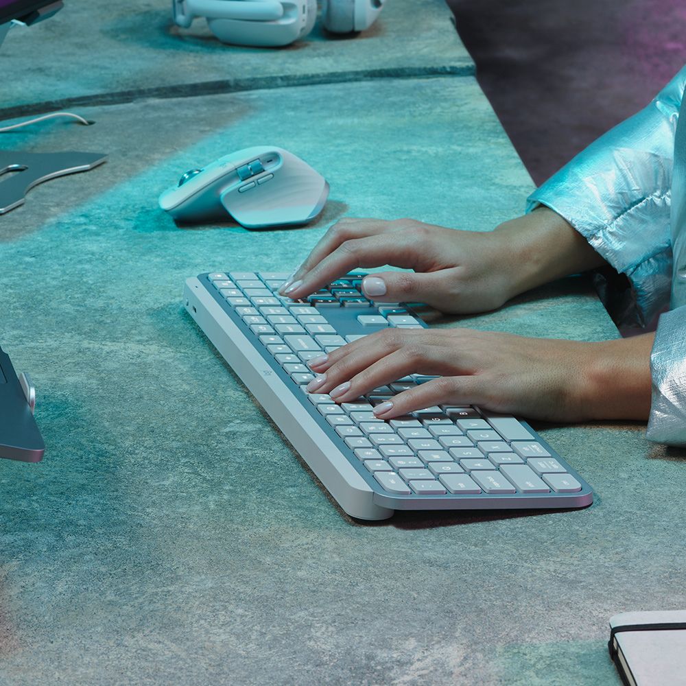 Logitech 羅技 MX KEYS S 無線智能鍵盤 - 珍珠白