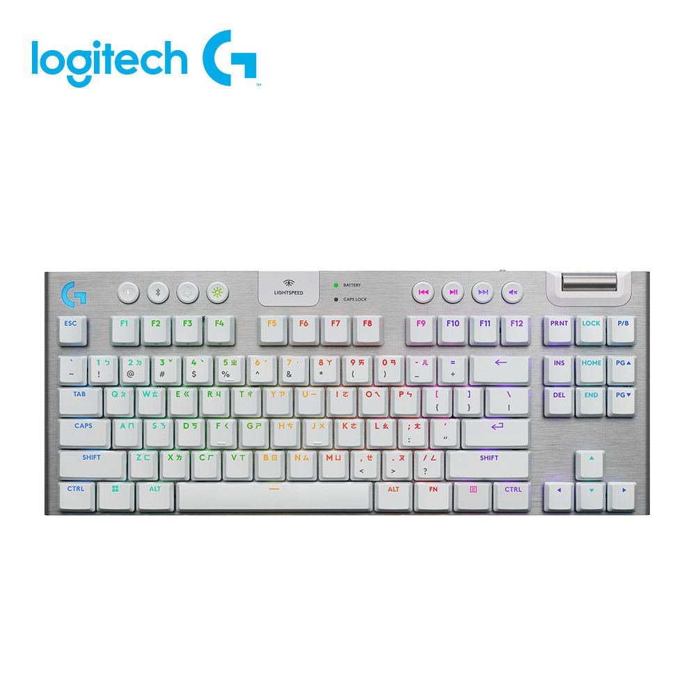 Logitech 羅技 【Logitech G】G915 X TKL無線機械式電競鍵盤 觸感軸/白色