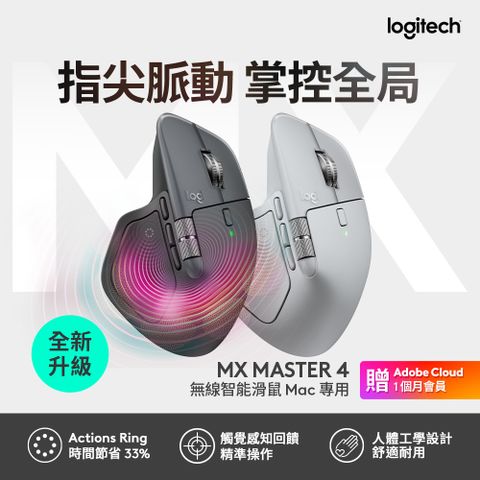 羅技 MX Master 4 無線滑鼠 For Mac