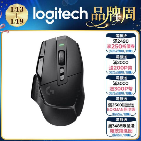 Logitech 羅技 G G502 X LIGHTSPEED 高效能無線電競滑鼠-黑