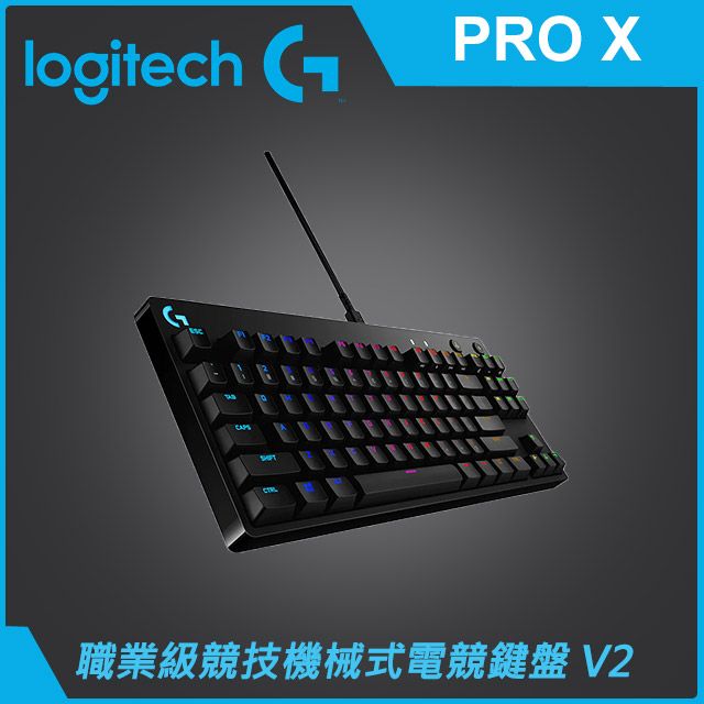 羅技G PRO 職業級競技機械式電競鍵盤(青軸V2) - PChome 24h購物