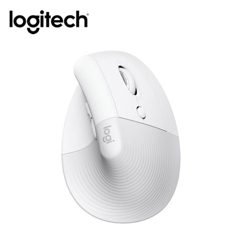 Logitech 羅技 【Logitech 羅技】Lift for Mac 人體工學垂直藍牙滑鼠 白色