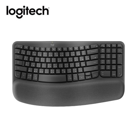 Logitech 羅技 Wave KEYS 人體工學鍵盤 企業版 - 石墨灰