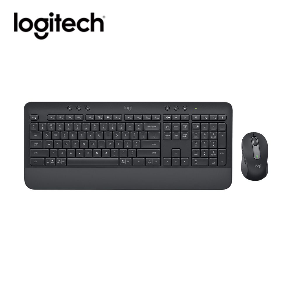 Logitech 羅技  MK370 無線鍵盤滑鼠組 企業版 - 石墨灰