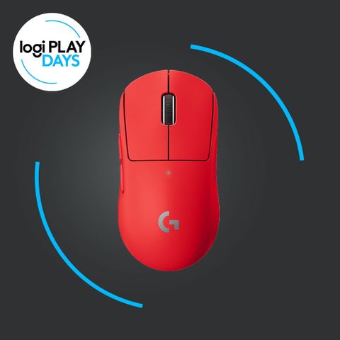 Logitech 羅技 PRO X SUPERLIGHT 無線輕量化電競滑鼠-紅