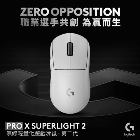 Logitech 羅技 G Pro X SUPERLIGHT 2 無線輕量化電競滑鼠-白