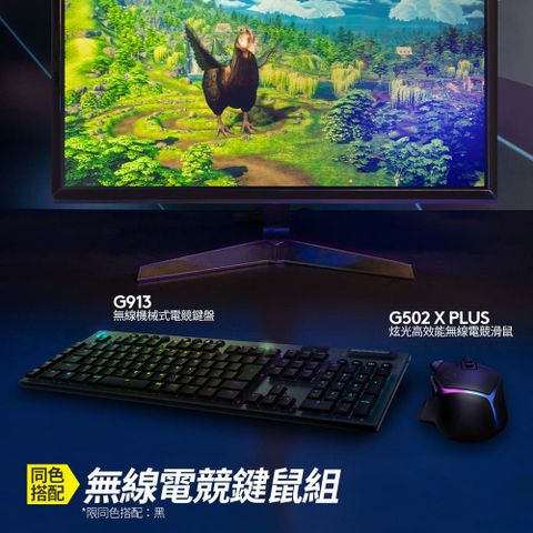 Logitech 羅技 G502 X PLUS(黑) + G913(茶軸) 無線電競鍵鼠組