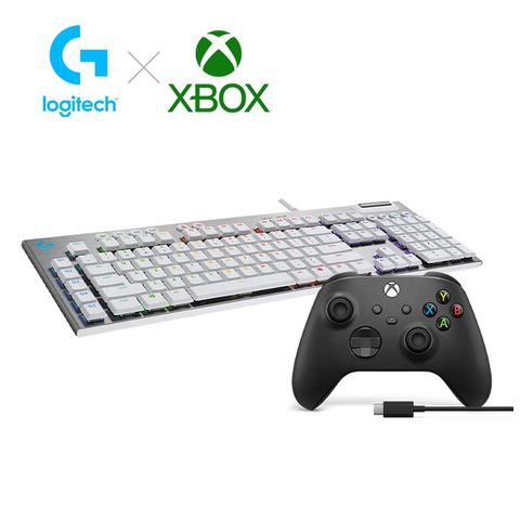 Logitech 羅技 G813 機械式短軸電競鍵盤(白色)+XBOX含線手把