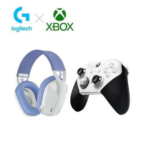 Logitech 羅技 G435 輕量無線藍牙耳機(白色)+XBOX輕量化菁英手把(白色)