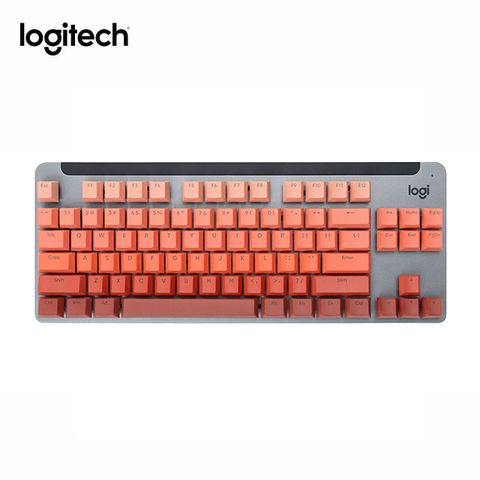 Logitech 羅技 Signature K855 無線鍵盤(黑)加英文鍵帽(曙光橙)