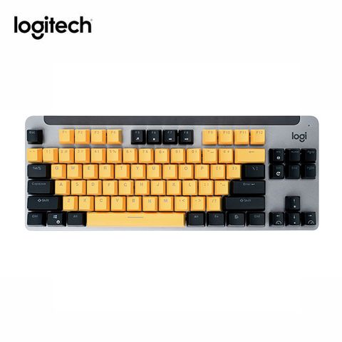Logitech 羅技 Signature K855 無線鍵盤(黑)加英文鍵帽(曜金黃)