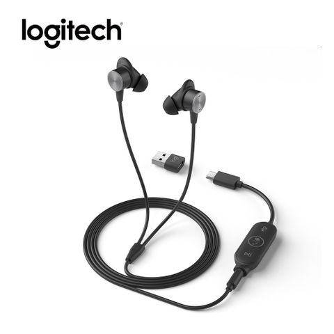 Logitech 羅技 VC Zone Wired Earbud (Teams) 有線 Earbuds 耳機麥克風 - 石墨黑