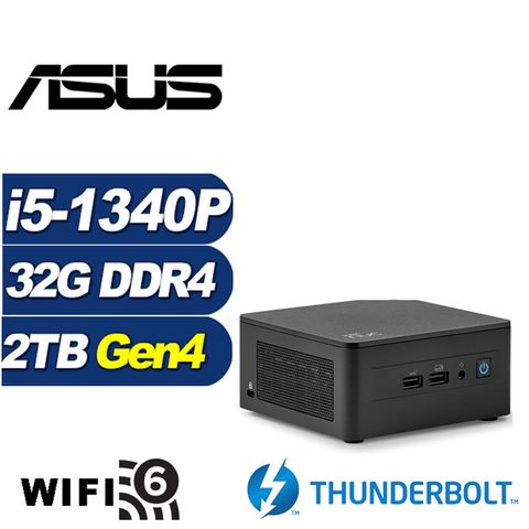 ASUS 華碩 (DIY)疾速英雄B NUC迷你電腦(i5-1340P/32G/2TB M.2 SSD)