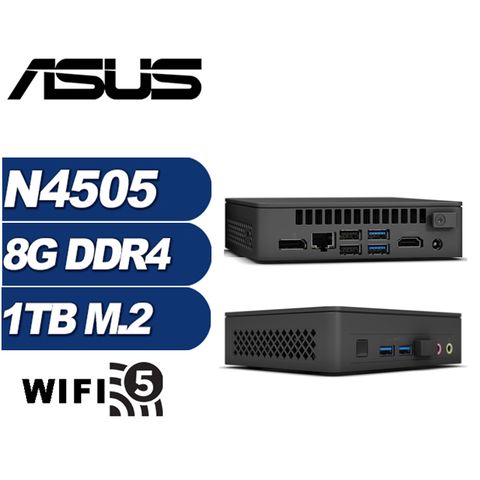 ASUS 華碩 (DIY)領軍鬥士 NUC迷你電腦(N4505/8G/1TB M.2)