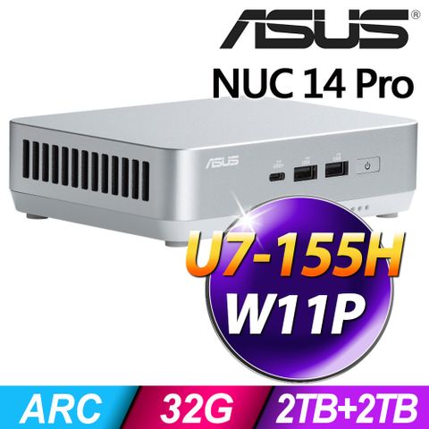 ASUS NUC 14 Ultra7 (U7-155H/32G/2TB HDD+2TB SSD/W11P)
