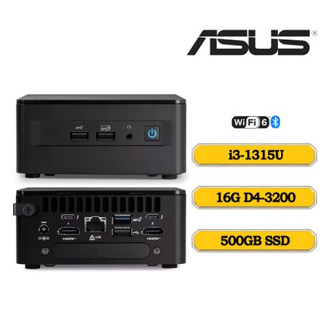 ASUS 華碩 NUC i3六核〈永夜刃衛〉 迷你電腦(i3-1315U/NUC/16G/500G SSD)