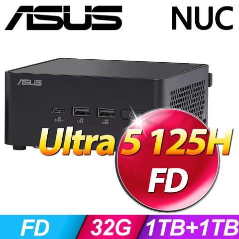 ASUS 華碩 NUC 14 PRO RNUC14RVHU50000-SP6(Ultra 5 125H/32G/1TB+1TB SSD)特仕版