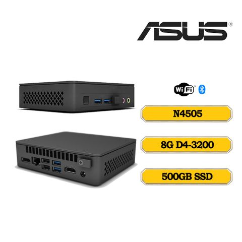 ASUS 華碩 NUC 雙核〈永夜密使〉 迷你電腦(N4505/NUC/8G/500G SSD)