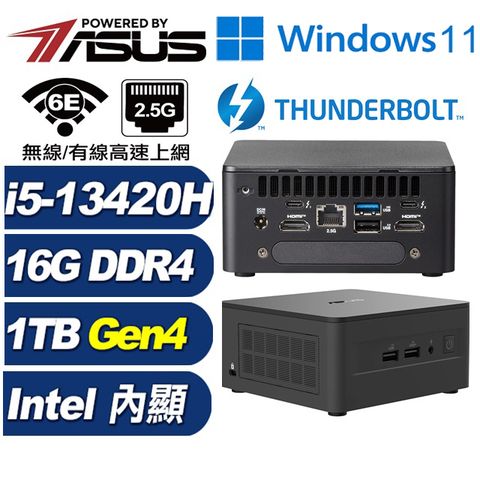 (DIY)精靈鹿R35CW RNUC13ANHH50000 迷你電腦(13420H/16G/1TB M.2 Gen4/Win11)