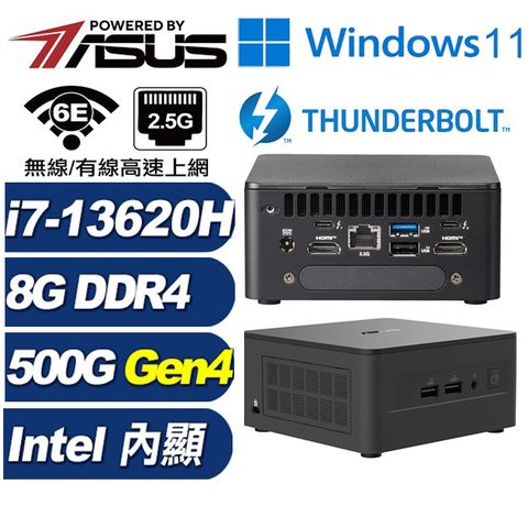 (DIY)精靈鹿S3BBW RNUC13ANHH70000 迷你電腦(13620H/8G/500GB M.2 Gen4/Win11)
