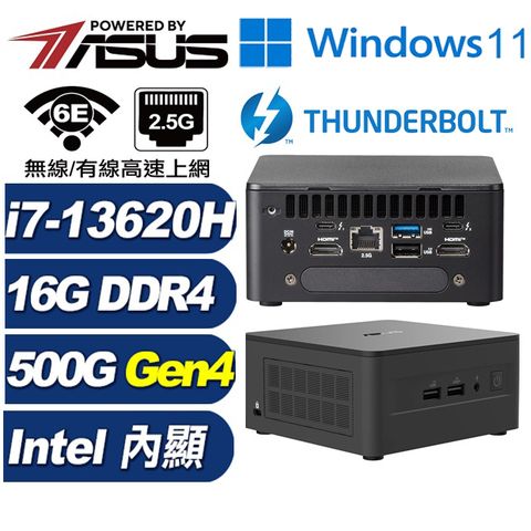 (DIY)精靈鹿S3CBW RNUC13ANHH70000 迷你電腦(13620H/16G/500GB M.2 Gen4/Win11)